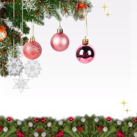 Տոնածառի խաղալիքներ N8 վարդագույն