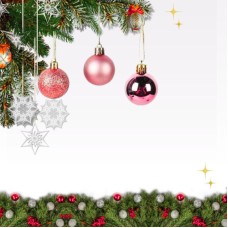 Տոնածառի խաղալիքներ N8 վարդագույն