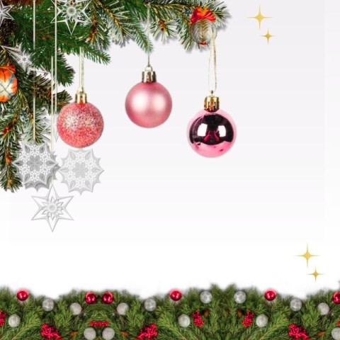 Տոնածառի խաղալիքներ N10 վարդագույն