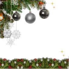 Տոնածառի խաղալիքներ N10 արծաթագույն