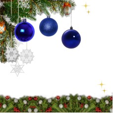 Տոնածառի խաղալիքներ N10 կապույտ