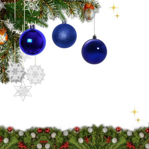 Տոնածառի խաղալիքներ N10 կապույտ