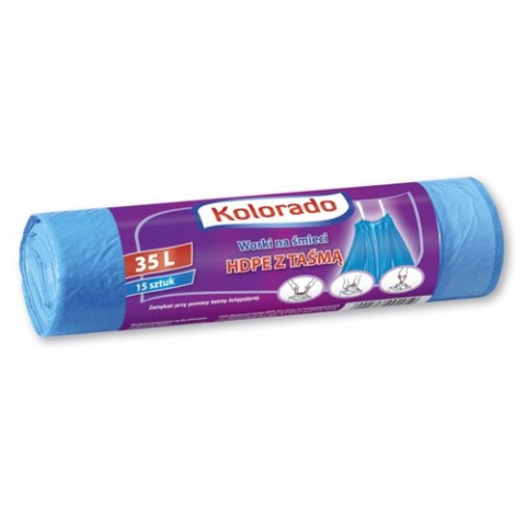Աղբի տոպրակ 35լ․ կապիչով Kolorado 15 հատ