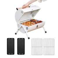 Դյուրակիր ածխային գրիլ կրկնակի կապույրով