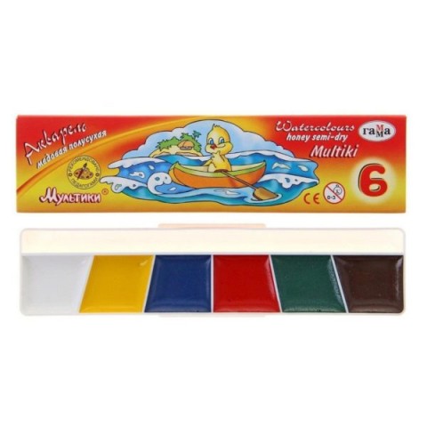 Ջրաներկ Гамма 6 գույն