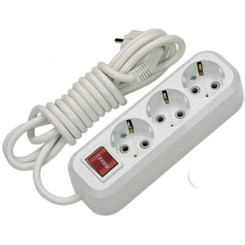 Երկարացման լար 3 բնիկով, անջատիչով և հողանցումով, 5 մետր Makel