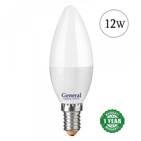 Լամպ լուսադիոդային (LED) մոմիկ 12W E14 General 