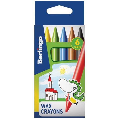 Յուղամատիտներ Berlingo, 6 գույն