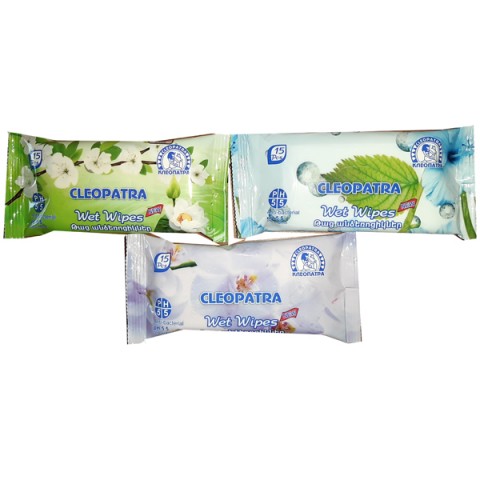 Անձեռոցիկներ գրպանի խոնավ Cleopatra 15 հատ