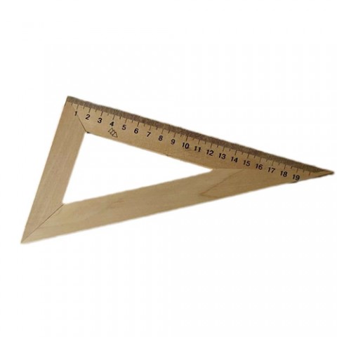 Քանոն փայտե եռանկյուն 20սմ