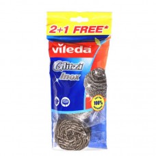 Սպասք լվանալու սպունգ մետաղական պարույրից Vileda x2+1