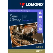 Ֆոտո թուղթ Lomond A4, 200գր․, կիսափայլուն, 20 թերթ