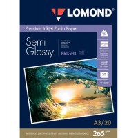 Ֆոտո թուղթ Lomond A3, 265գր․, կիսափայլուն, 20 թերթ