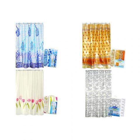 Վարագույր լոգարանի համար սատին  180x180սմ