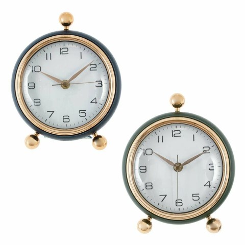 Սեղանի Ժամացույց Դեկորատիվ Կլոր Ռետրո Ոճով 16CM