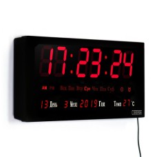 Ժամացույց Պատի Մեծ Թվային Լուսադիոդային