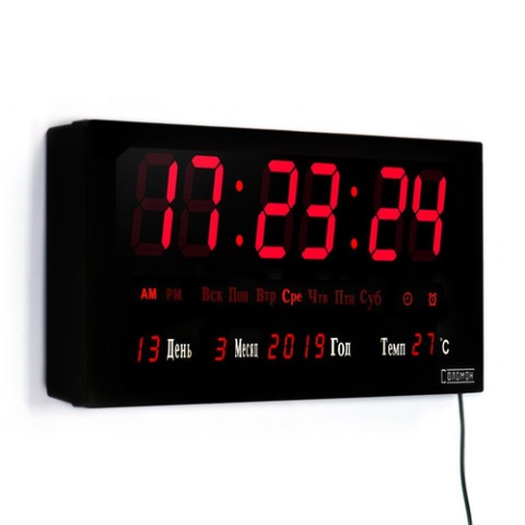 Ժամացույց Պատի Մեծ Թվային Լուսադիոդային