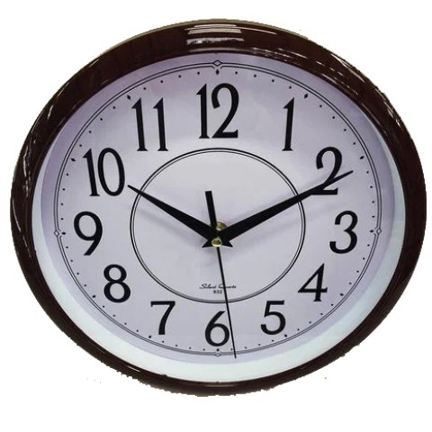 Ժամացույց Պատի ՝ Բարձրորակ Ամուր Փայտից, Անձայն՝ Տան Ինտերիերի Համար, 34cm